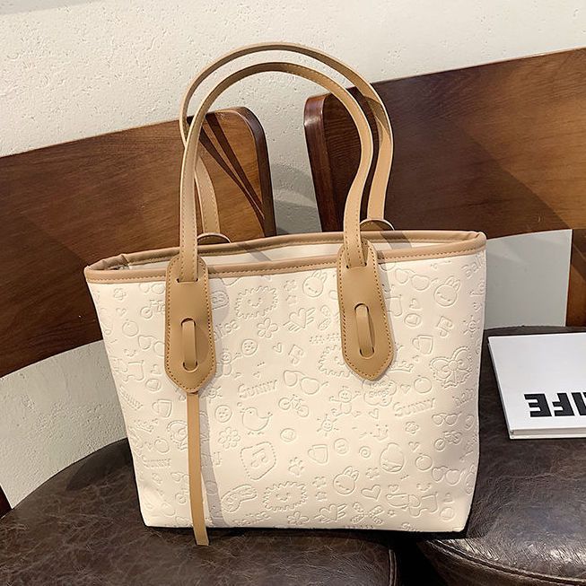 Embossed Graphic Design Tote Bag Bowlift