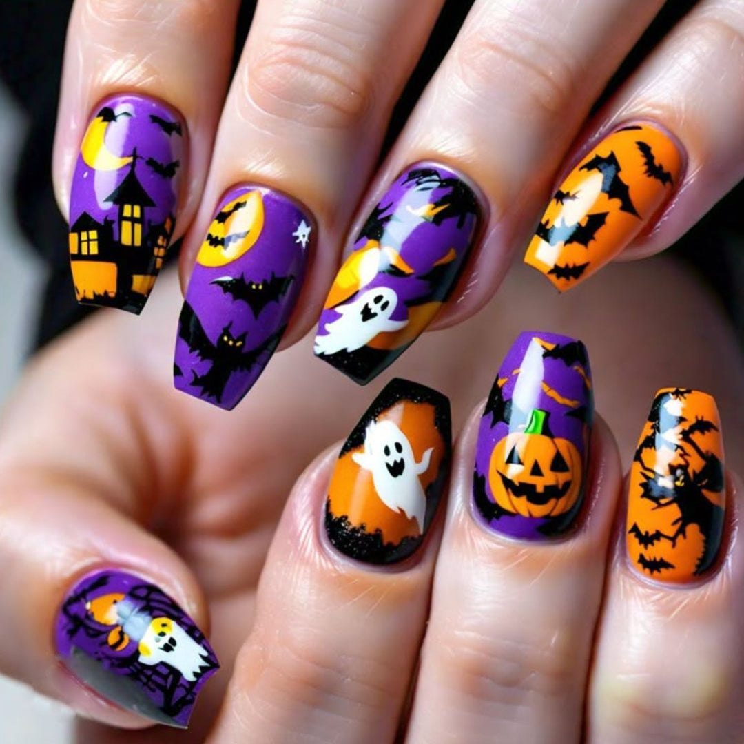 Themed Halloween Nail Art Extensions Bowlift