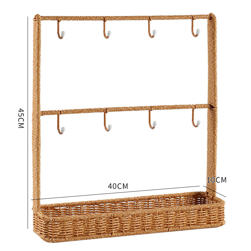 Unisex Versatile Storage Basket with Hooks Bowlift