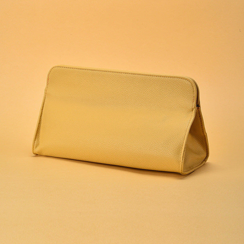 Textured Leather Cosmetic Pouch Bowlift
