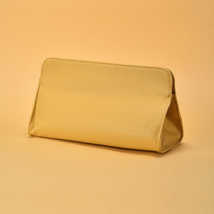 Textured Leather Cosmetic Pouch Bowlift