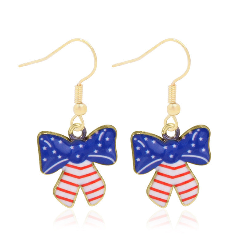 Women's long multi-layer star drop earrings with crystal embellishments and rhodium-plated alloy Bowlift