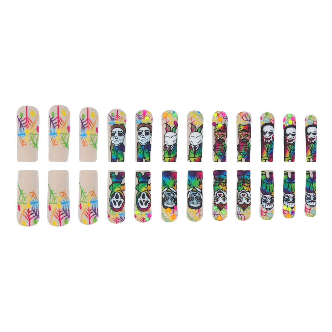 Artistic Horror-Themed Press-On Nails Bowlift