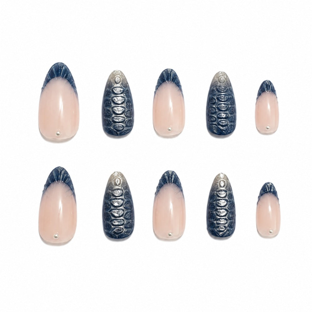 Stylish Press-On Nail Set with Elegant Design Bowlift
