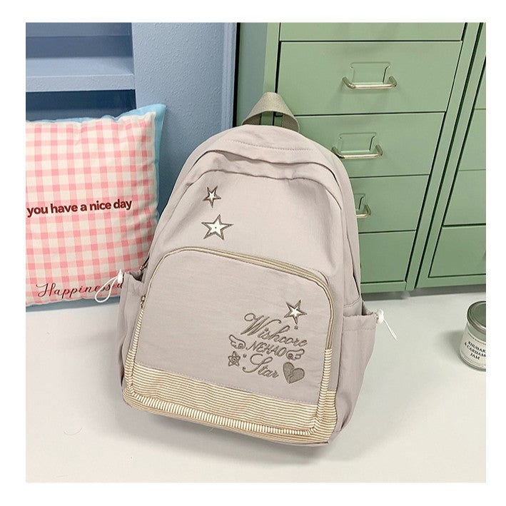 Stylish Embroidered School Backpack