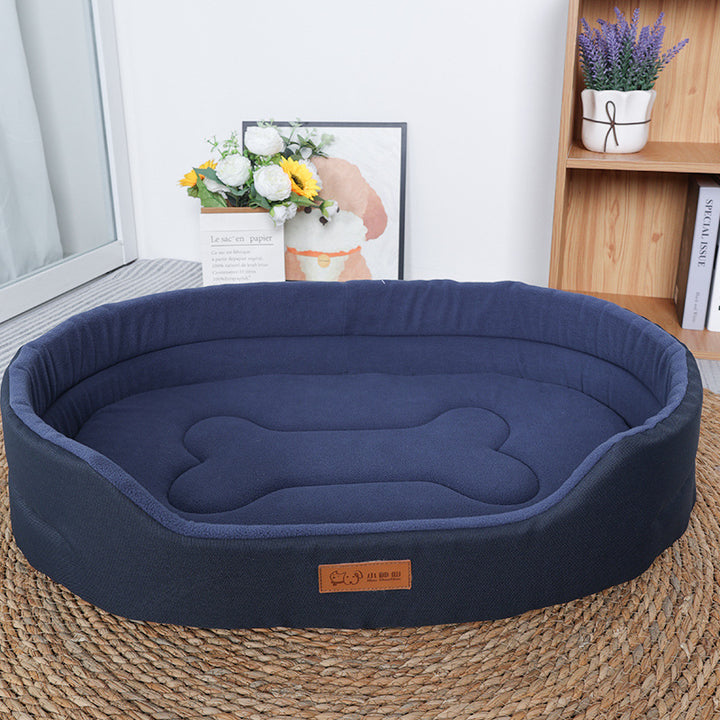 Round Plush  Nest   Dog Bed