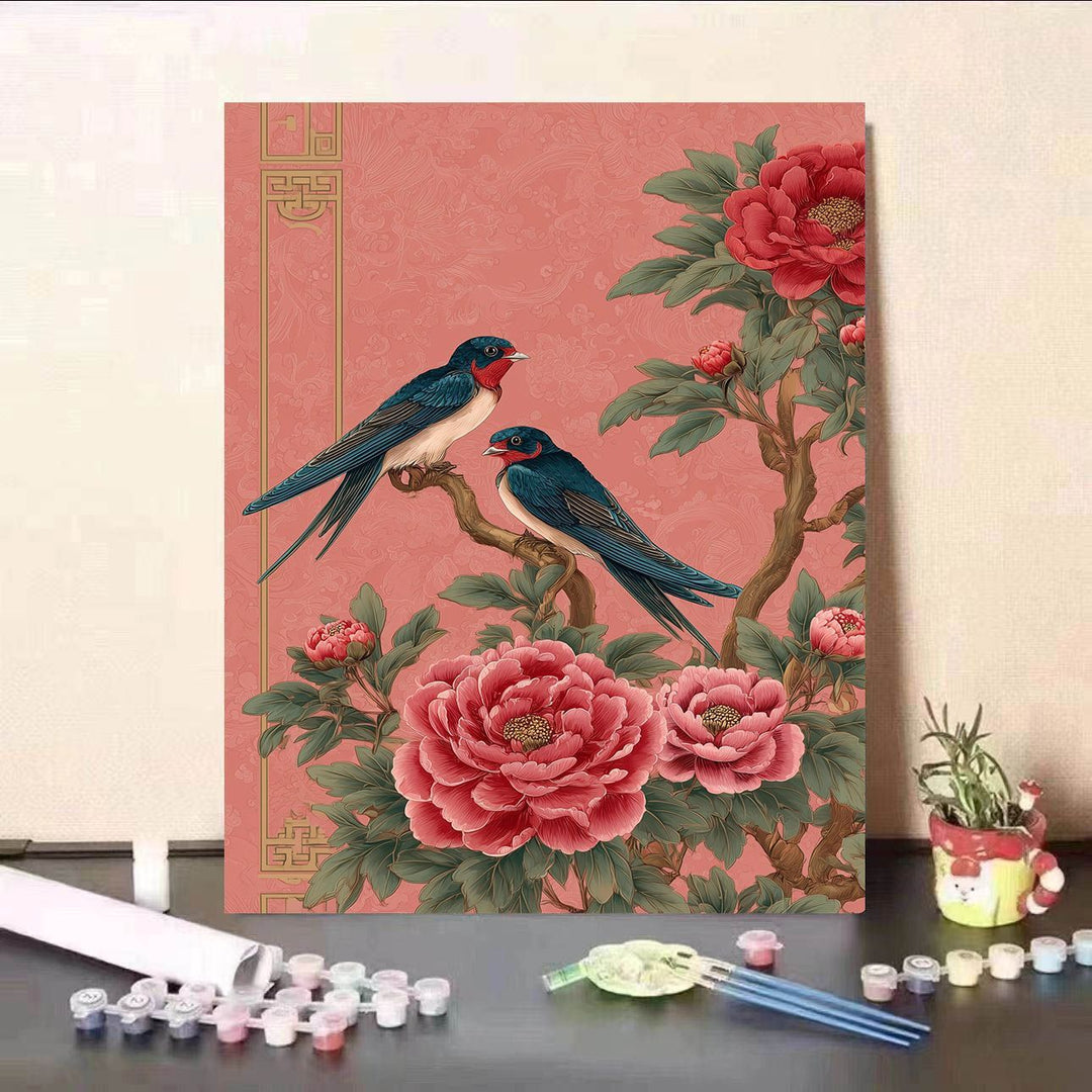 Floral-Themed DIY Paint by Numbers Kit Bowlift