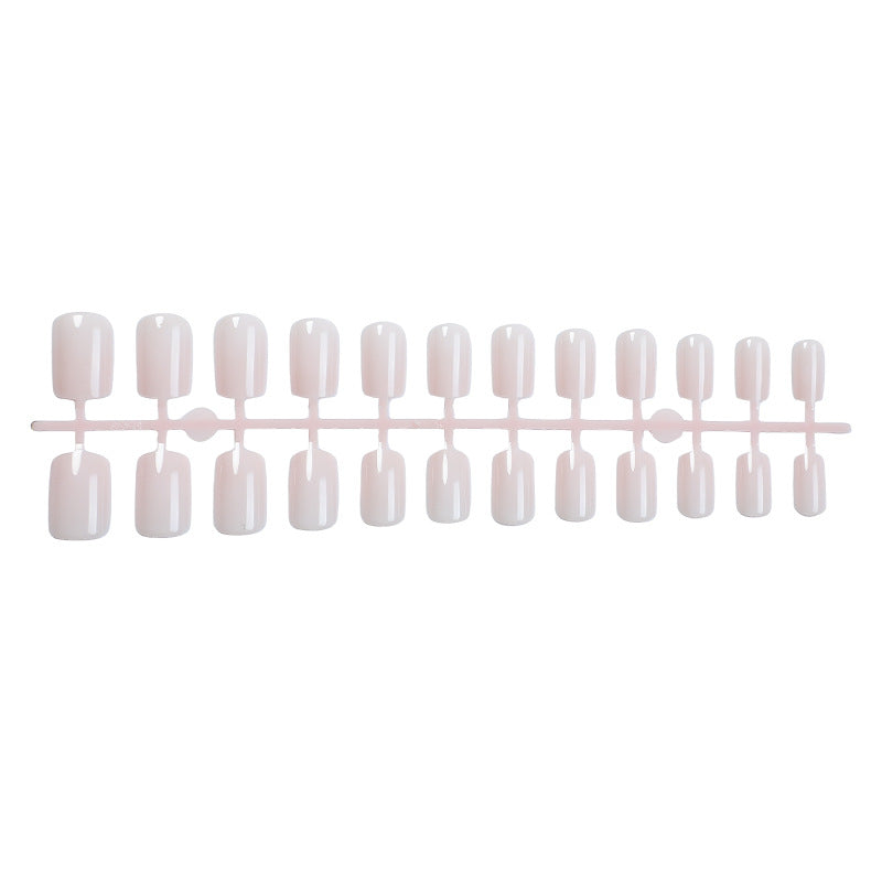 Elegant Press-On Nail Set with Stylish French Tip Design Bowlift