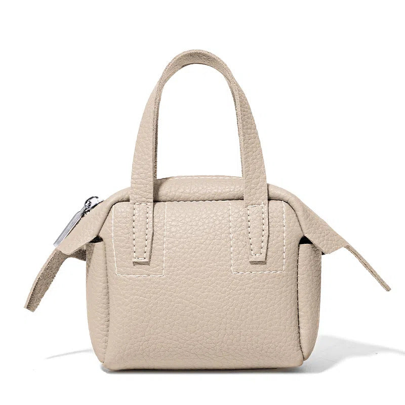 Compact Textured Handheld Satchel Bowlift