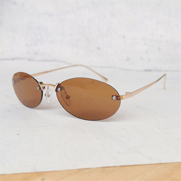 Minimalist Oval Frame Glasses Bowlift