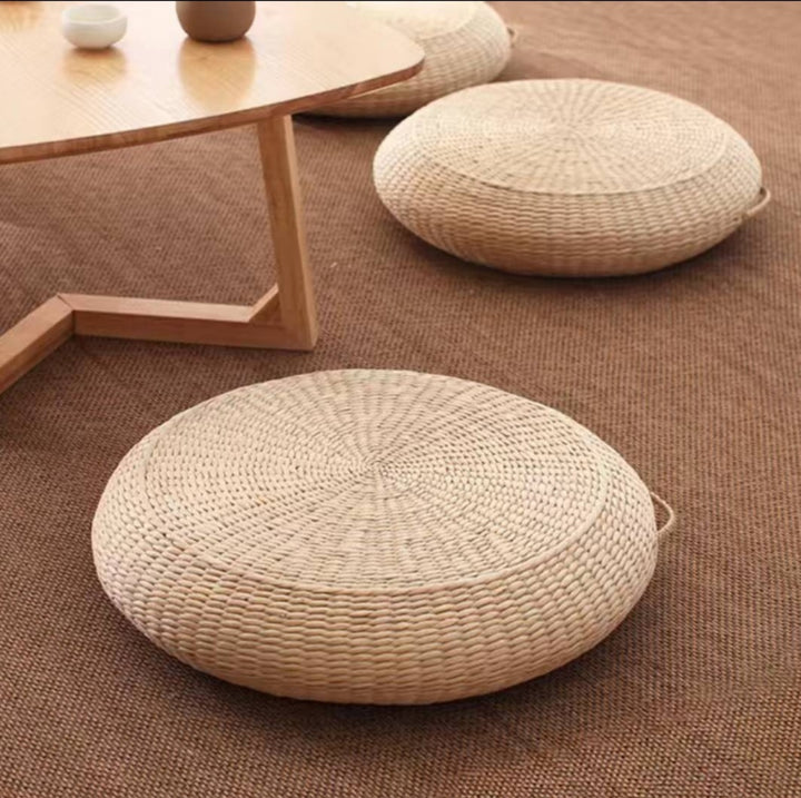 Handwoven Pouf in Boho Style Bowlift