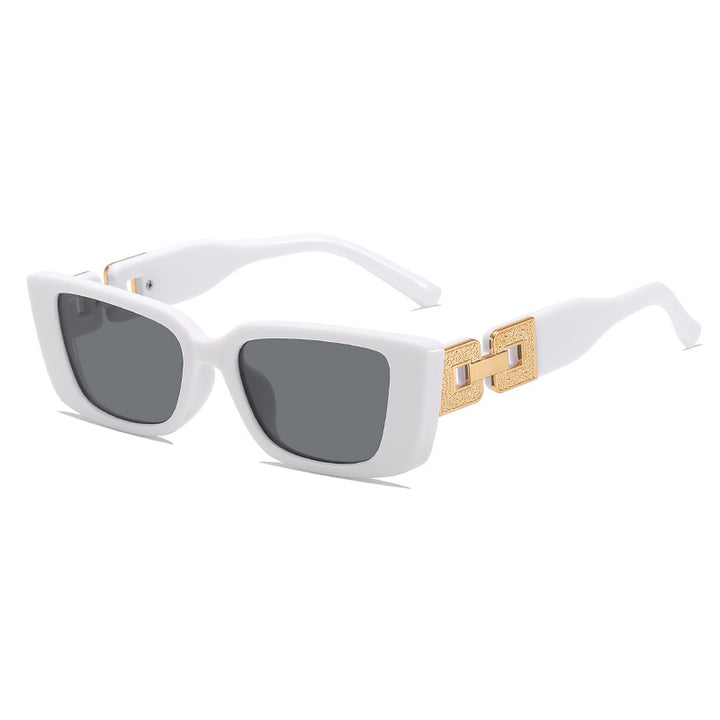 Oversized Square Frame Sunglasses with Glamorous Accent Bowlift