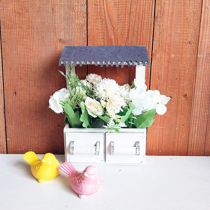 Decorative Flower Pot Box with Roof