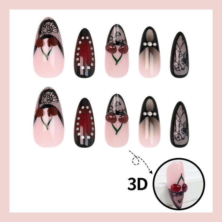 Nail art set with playful fruit and flower designs Bowlift