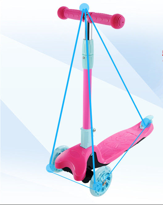 Smooth-Riding Three-Wheel Kickboard Scooter Bowlift