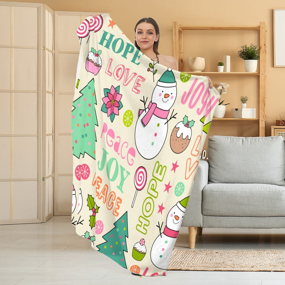 Cozy Halloween-Themed Fleece Blanket