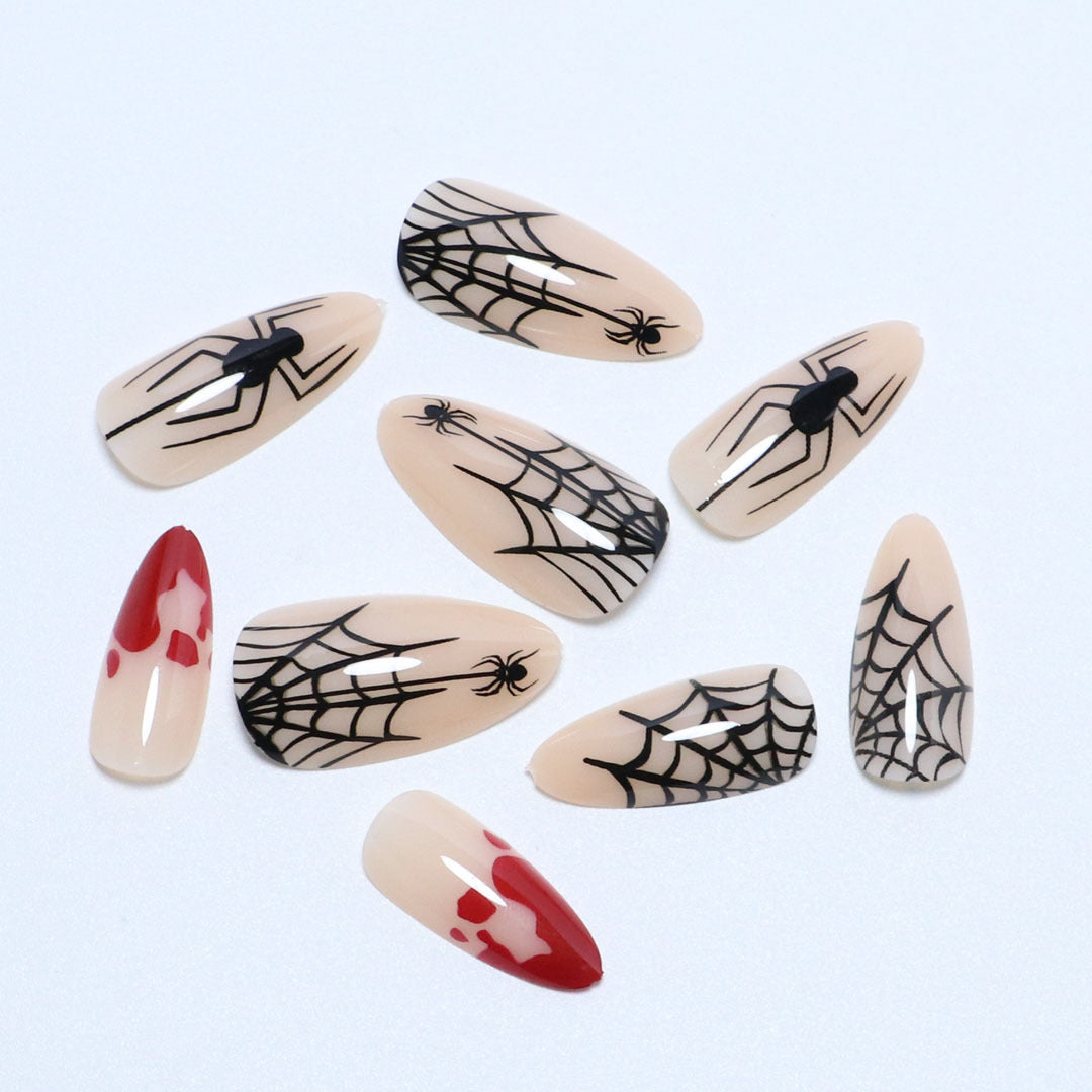 Artistic Spider Design Nail Set Bowlift
