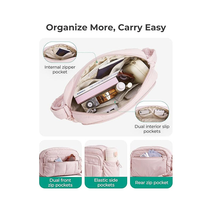 Multifunctional Quilted Shoulder Bag Bowlift