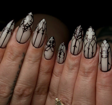 Artistic Stiletto Press-On Nail Art Bowlift