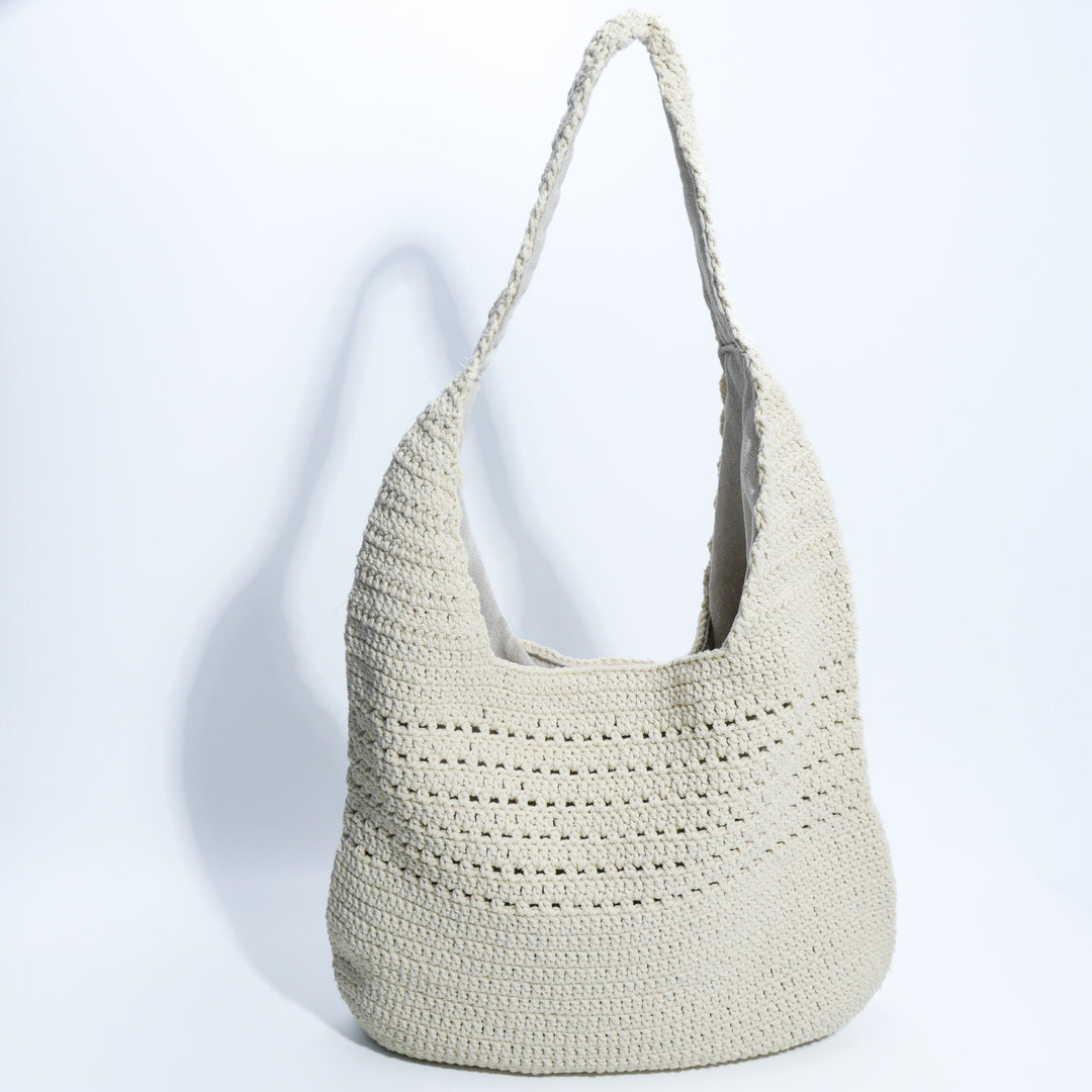 Handmade macrame shoulder bag with ergonomic shoulder strap Bowlift