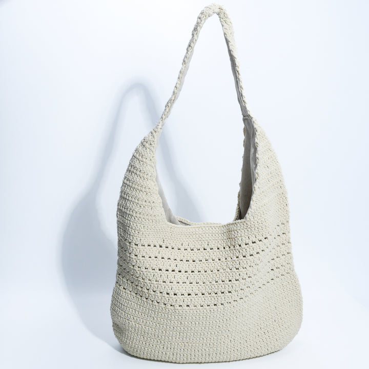 Handmade macrame shoulder bag with ergonomic shoulder strap Bowlift