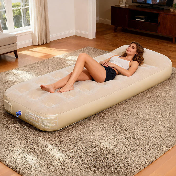 Women's Inflatable Comfort Mattress with Ergonomic Head Support Bowlift