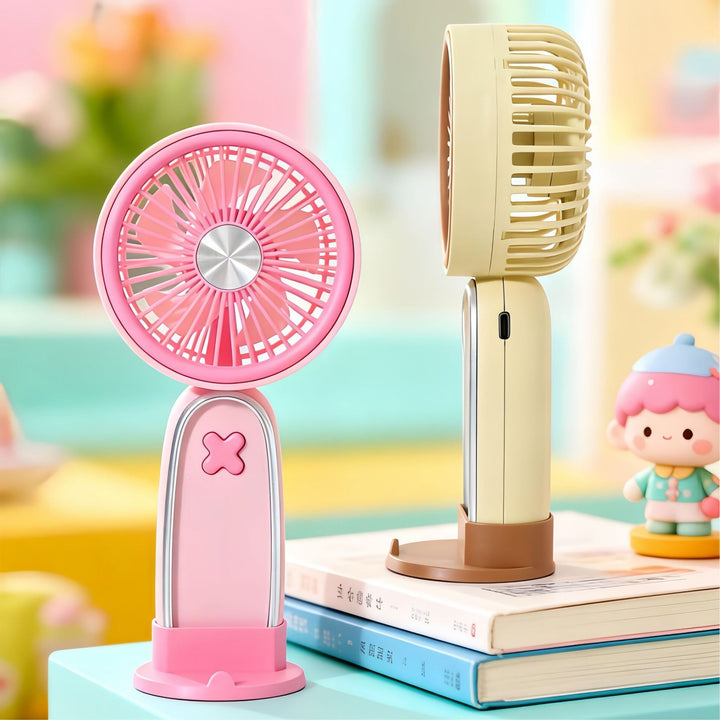 Women's Portable USB Fan with Rotatable Head and Charging Function Bowlift
