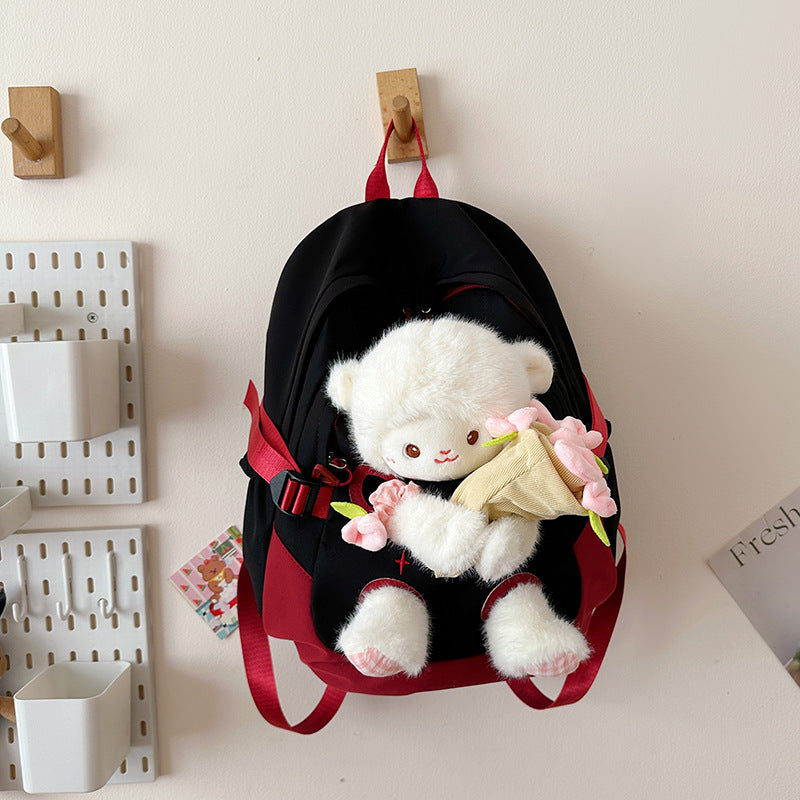 Backpack with Cute Plush Design and Practical Compartments Bowlift