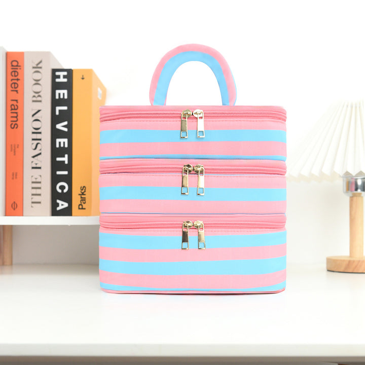 Cosmetic organizer bag with multiple compartments Bowlift