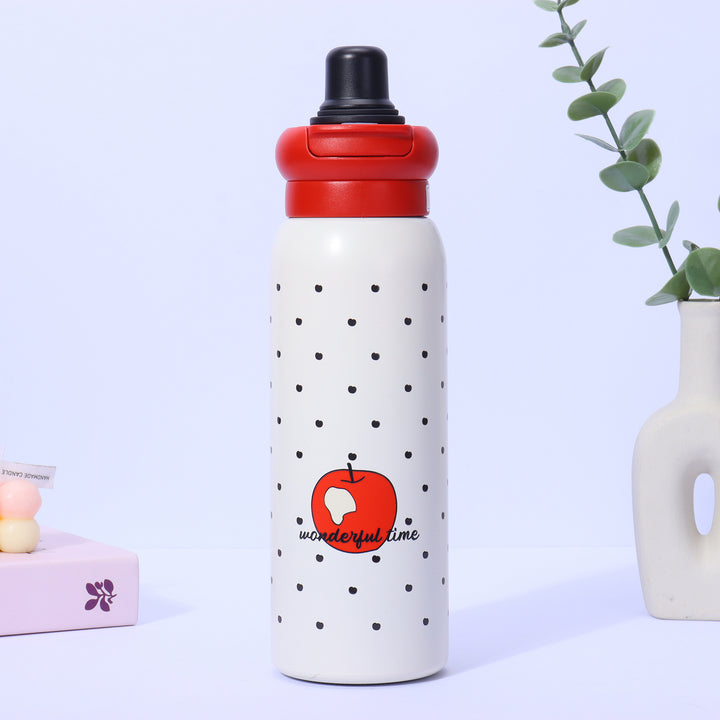 Women's thermo water bottle with non-slip grip and unique design Bowlift