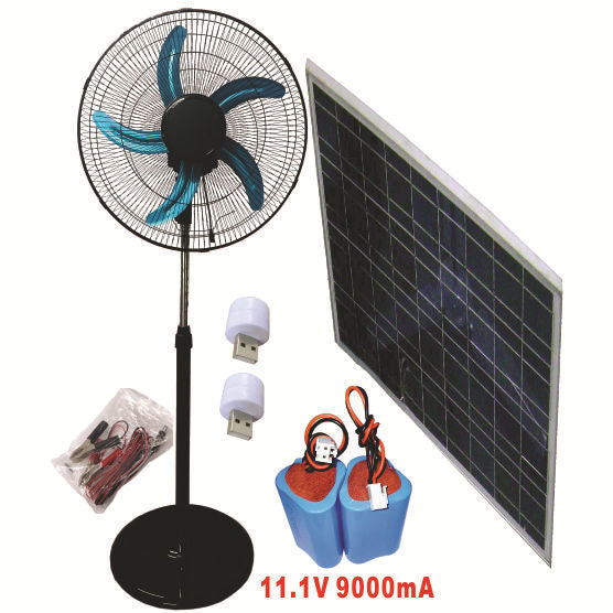 Unisex Solar-Powered Stand Fan by Bowlift