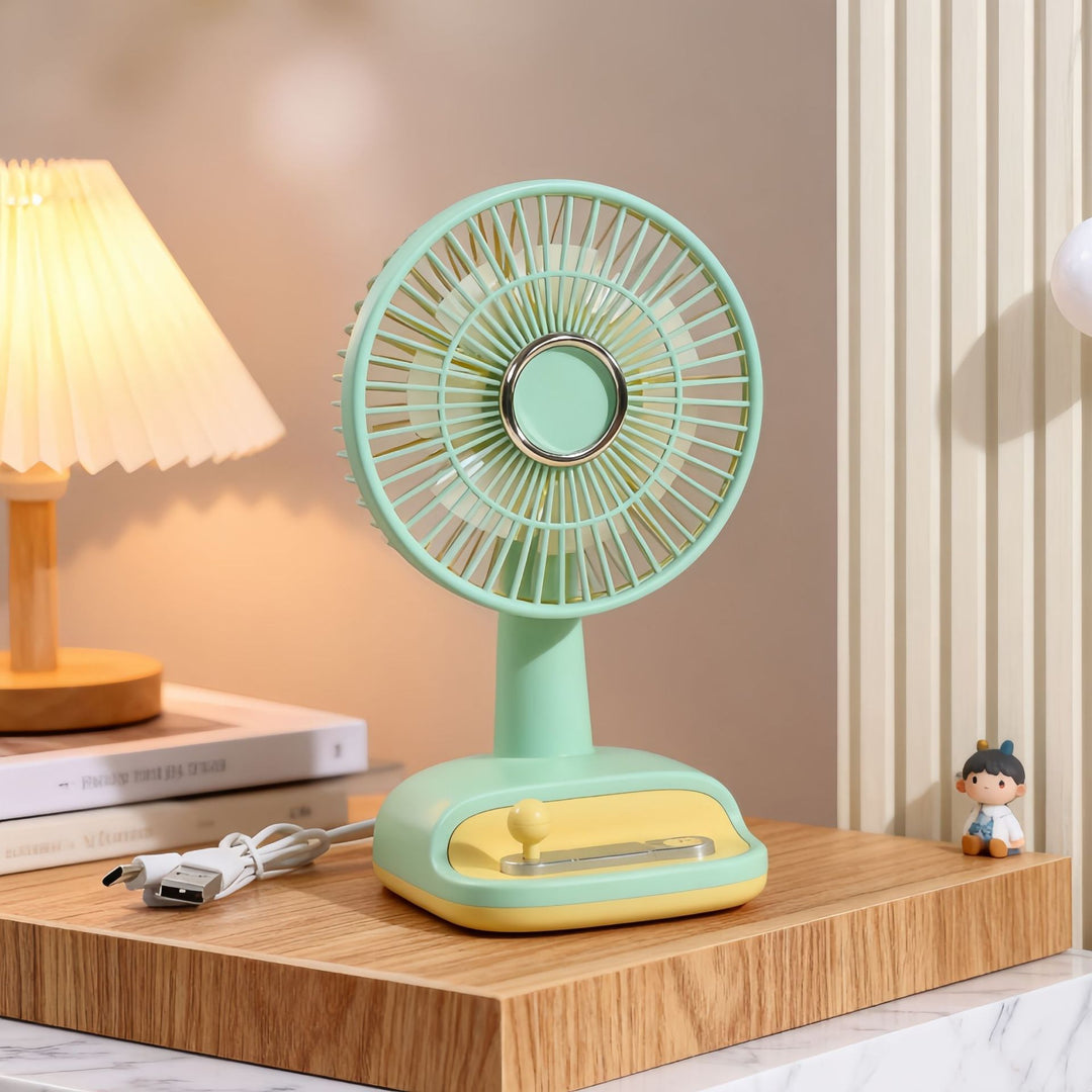 Women's Mini Fan with Cute Animal Design Bowlift