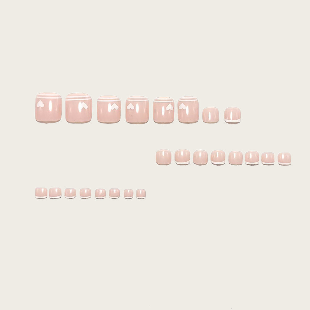 Nail art set with hearts and elegant accents Bowlift