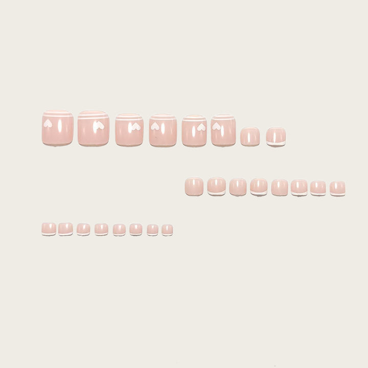 Nail art set with hearts and elegant accents Bowlift