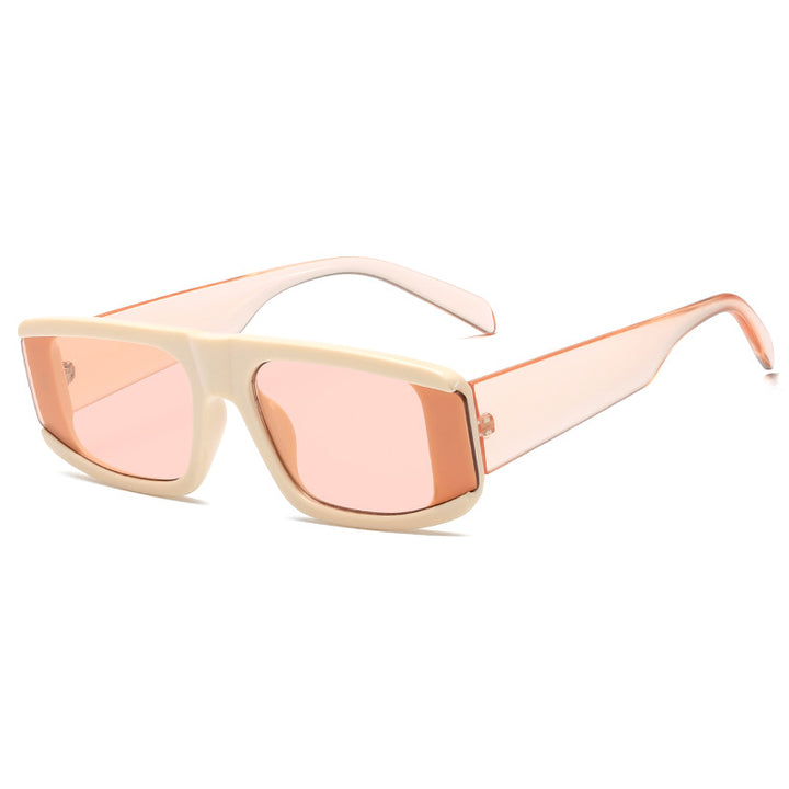 Women's fashionable sunglasses with futuristic design and transparent frame Bowlift