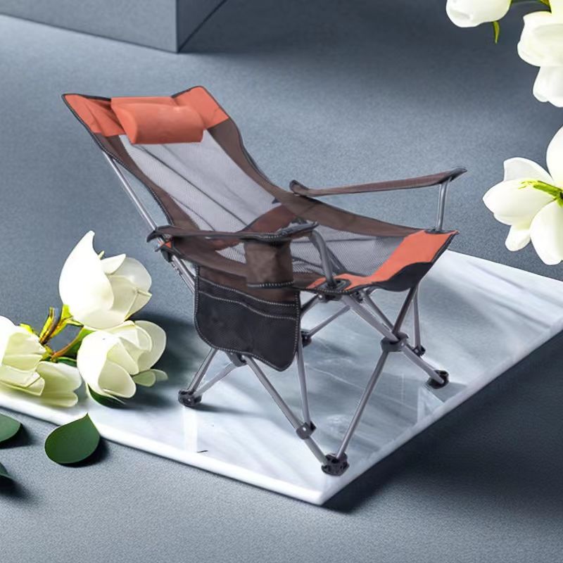 Ladies folding lounge chair with adjustable headrest Bowlift