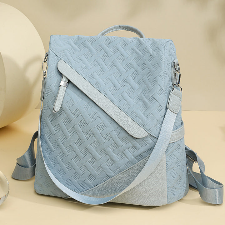 Elegant Textured Leather Backpack Bowlift