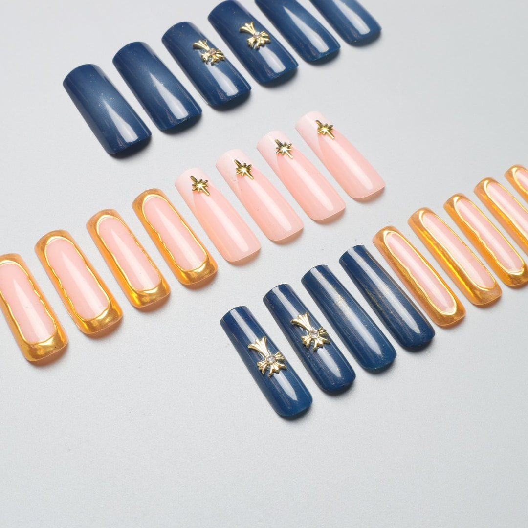 Elegant Rhinestone-Embellished Nail Extensions Bowlift