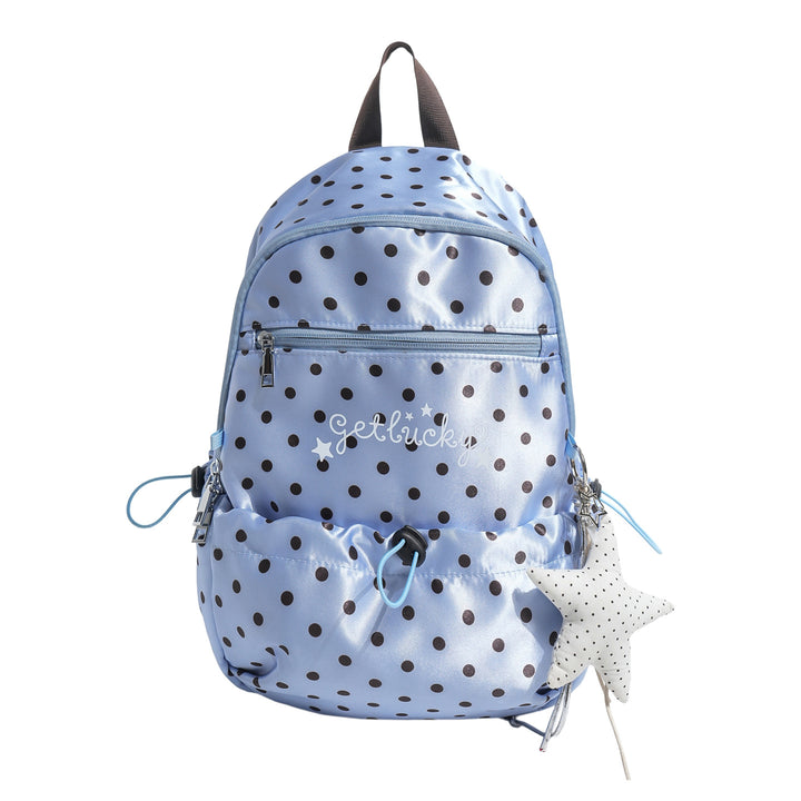 Lightweight Polka Dot Patterned Backpack Bowlift