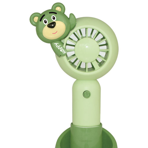 Unisex Portable Handheld Fan with Animal Design and LED Light Function Bowlift