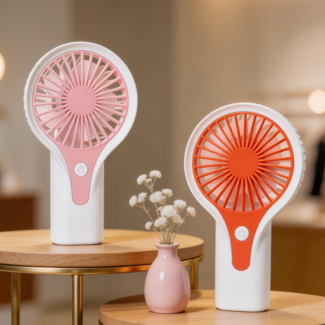 Portable USB Hand Fan with Ergonomic Handle and Variable Speed Control Bowlift