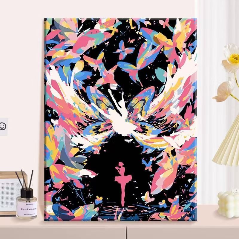 Abstract Butterfly Canvas Wall Art Bowlift