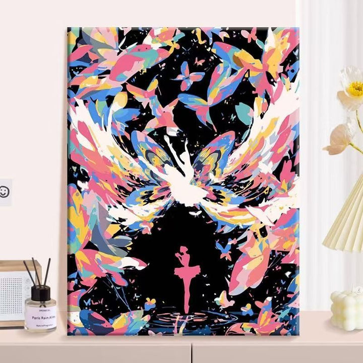 Abstract Butterfly Canvas Wall Art Bowlift