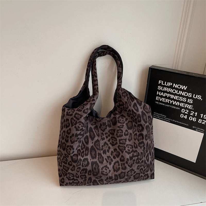 Fashionable Leopard Print Tote Bag Bowlift