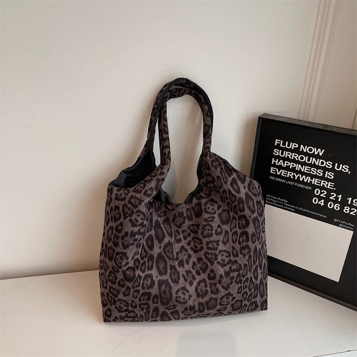 Fashionable Leopard Print Tote Bag Bowlift