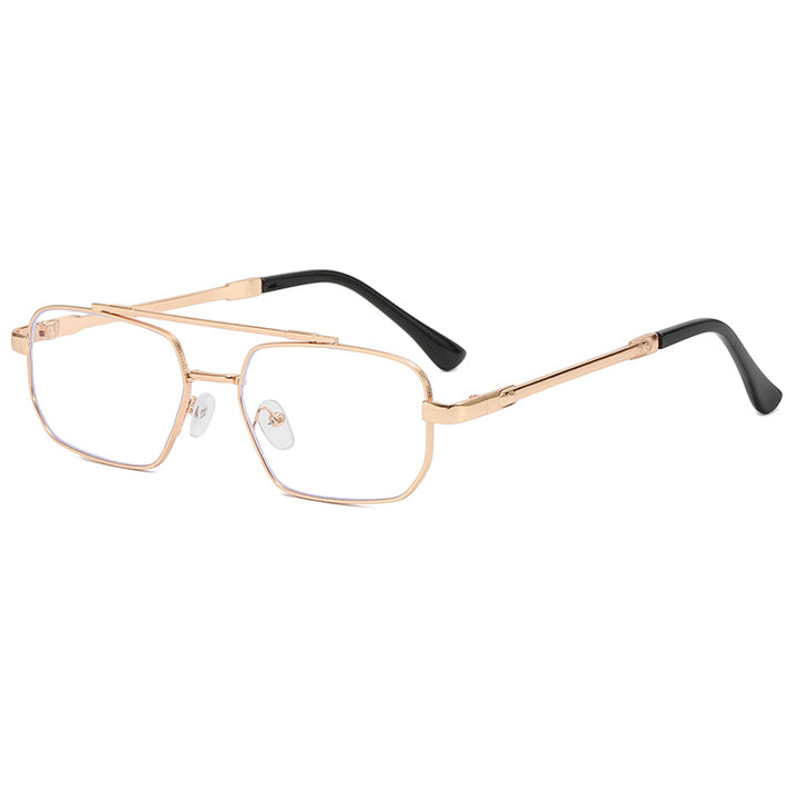 Women's fashionable geometric glasses with lightweight metal frame Bowlift