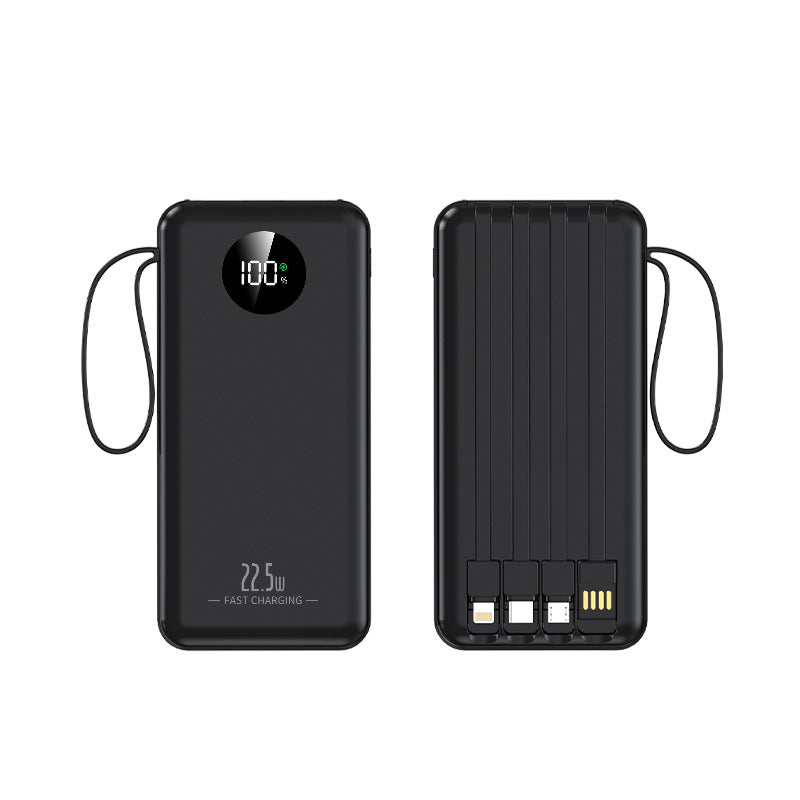 Portable power bank with integrated fast charging function and digital charging display Bowlift