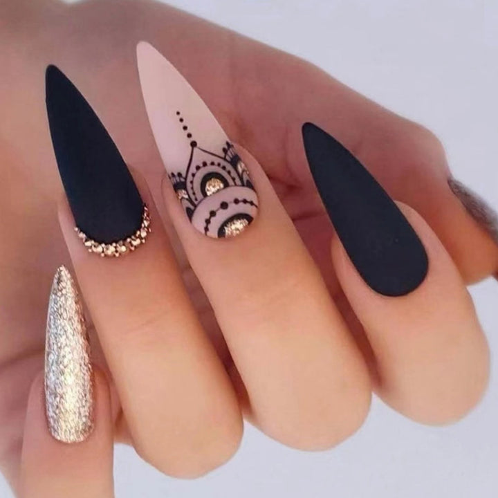 Ornate Butterfly-Inspired Acrylic Nail Extensions Bowlift