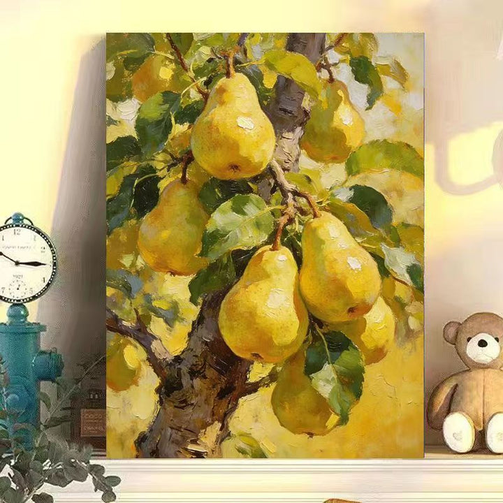 Pear-Themed Kitchen Wall Art Print Bowlift