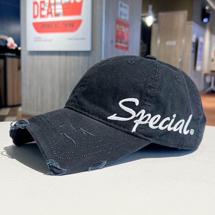Unisex Distressed Cotton Dad Cap Bowlift